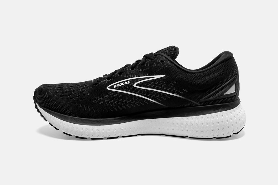 Glycerin 19 Road Brooks Running Shoes NZ Womens - Black/White - RGADCQ-240